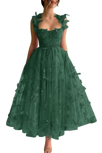 Emerald Green Tulle Butterfly Fairy Prom Dress