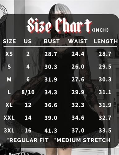 Gothic Lace Long Sleeve Bodycon Dress Alternative Fashion