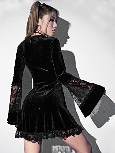 Gothic Lace Long Sleeve Vintage Fantasy Dress
