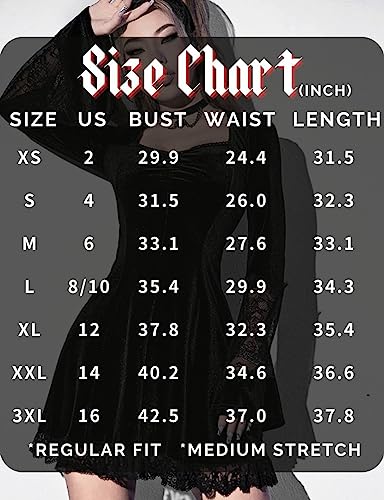 Gothic Lace Long Sleeve Vintage Fantasy Dress