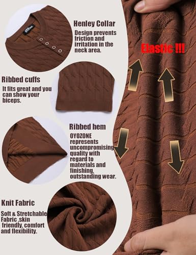 Men's Ribbed Henley: Athletic-Casual Fit