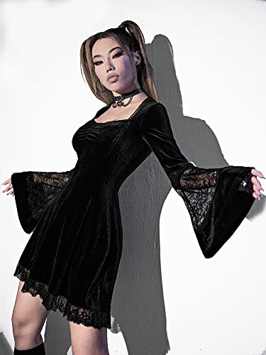 Gothic Lace Long Sleeve Vintage Fantasy Dress