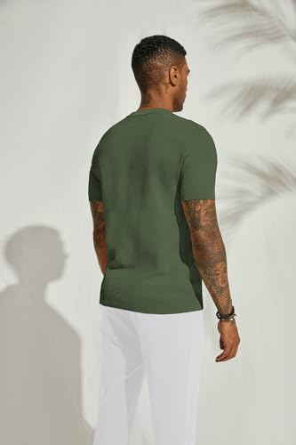 Army Green Waffle Knit Tee