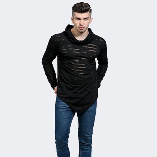 Men's Cyberpunk Long Sleeve T-Shirt Black