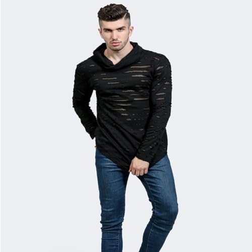 Men's Cyberpunk Long Sleeve T-Shirt Black