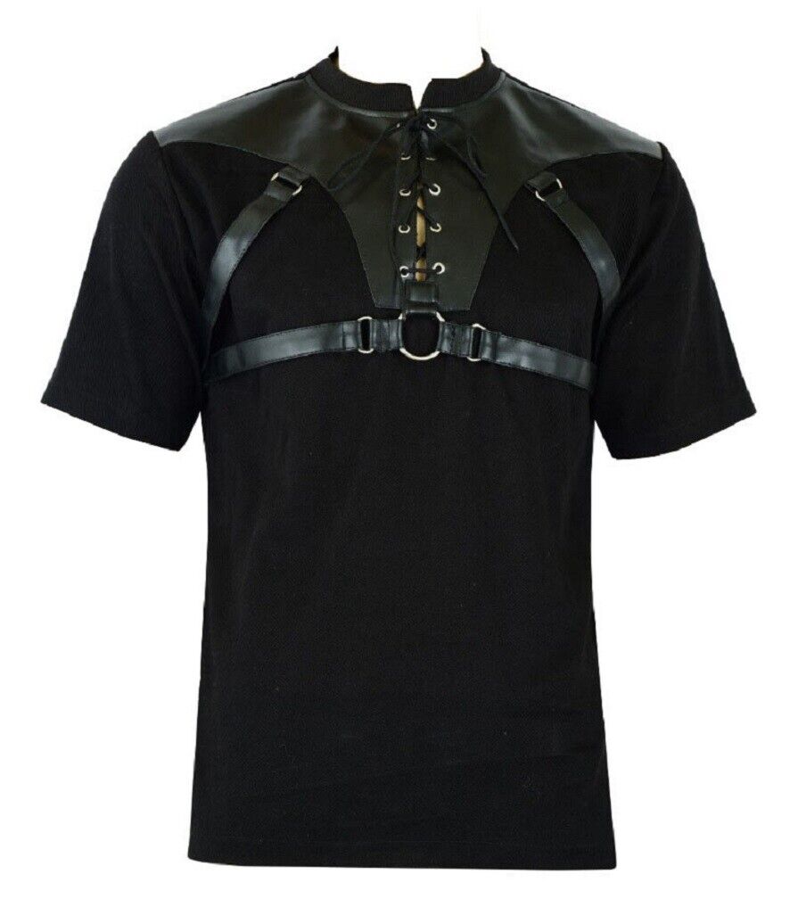 Men's Gothic Rock Black T-Shirt - Steampunk Fashion