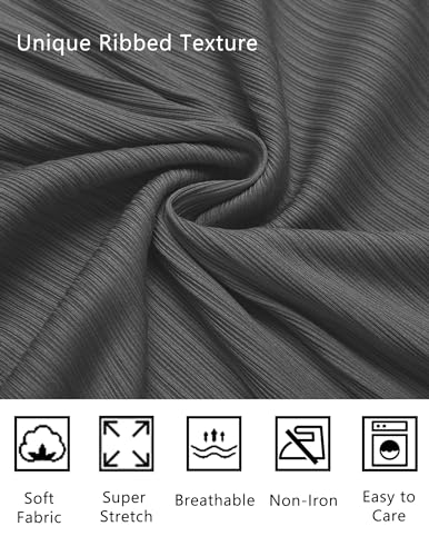 COOFANDY Men's Slim Fit Casual Button-Down Shirt Fantasy Gray