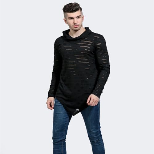Men's Cyberpunk Long Sleeve T-Shirt Black