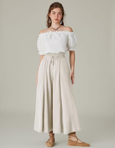Scarlet Darkness Medieval Flowy Wide Leg Palazzo Pants