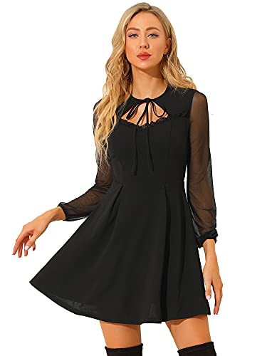 Retro Sweetheart Cutout A-Line Gothic Dress