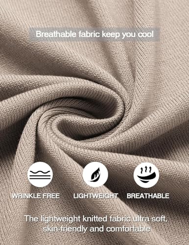 COOFANDY Men's Vintage Knit Polo Shirt