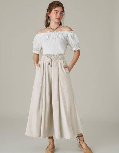 Scarlet Darkness Medieval Flowy Wide Leg Palazzo Pants