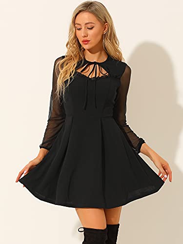 Retro Sweetheart Cutout A-Line Gothic Dress