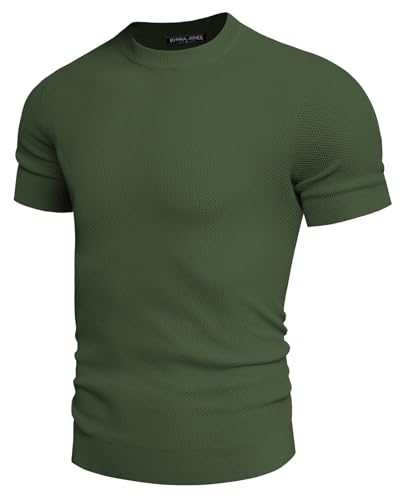 Army Green Waffle Knit Tee
