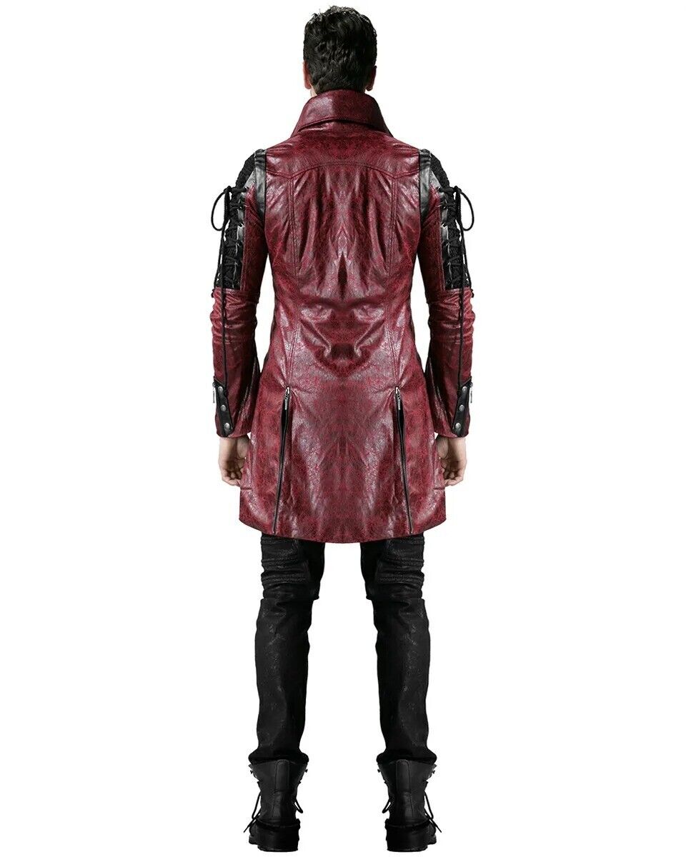 Goth Leather Studded Jacket Coat for Men Women