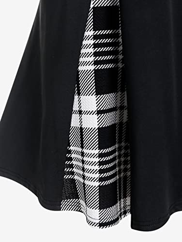 Gothic High Waisted Red Plaid School Uniform Skirt