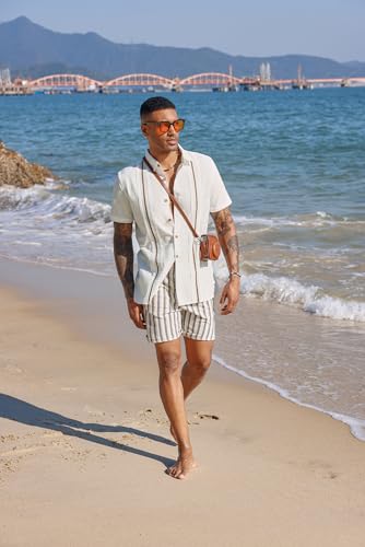 PJ PAUL JONES White Linen Cuban Shirt XL