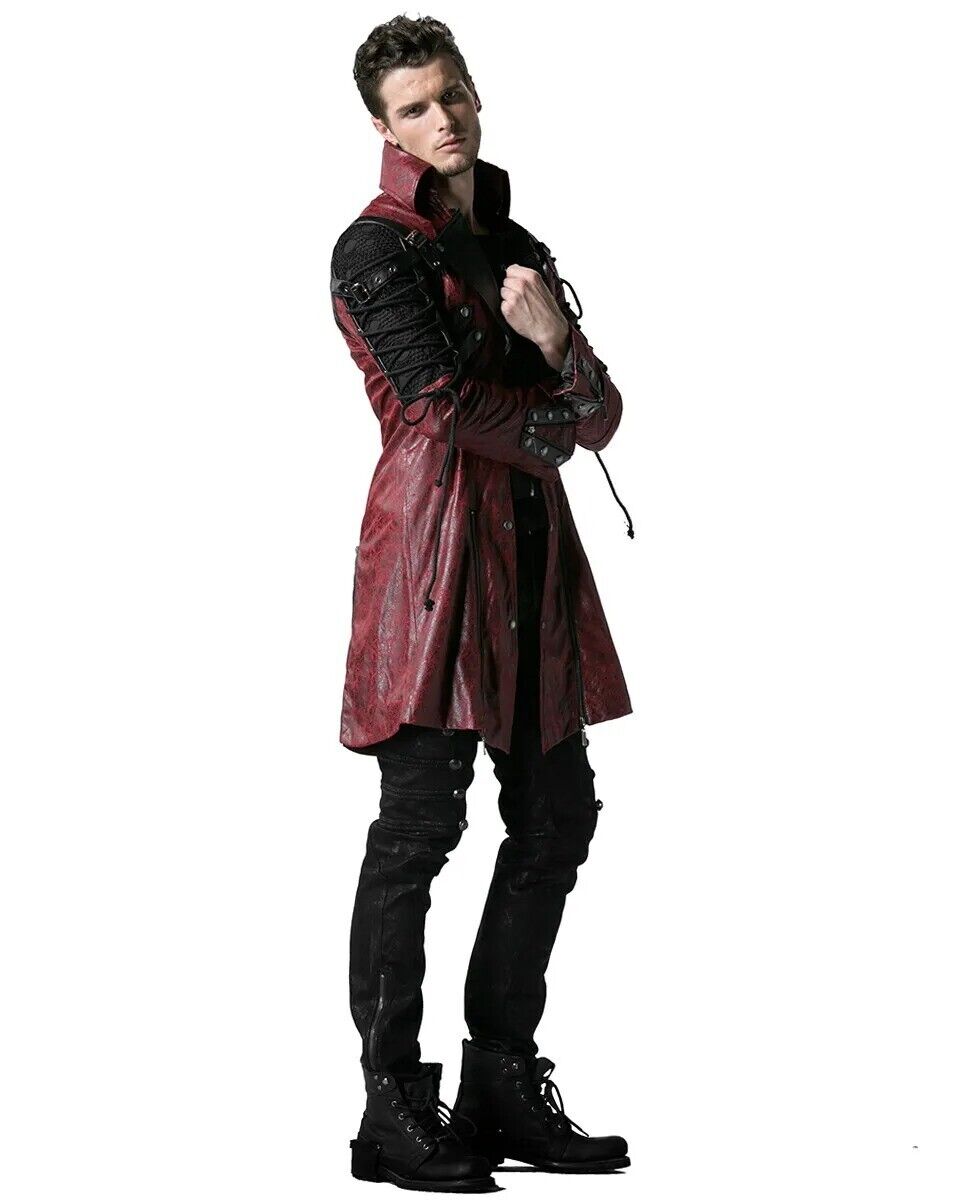 Goth Leather Studded Jacket Coat for Men Women