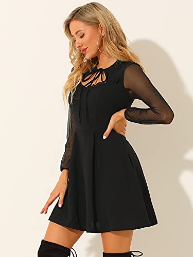 Retro Sweetheart Cutout A-Line Gothic Dress