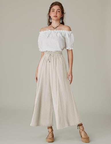 Scarlet Darkness Medieval Flowy Wide Leg Palazzo Pants