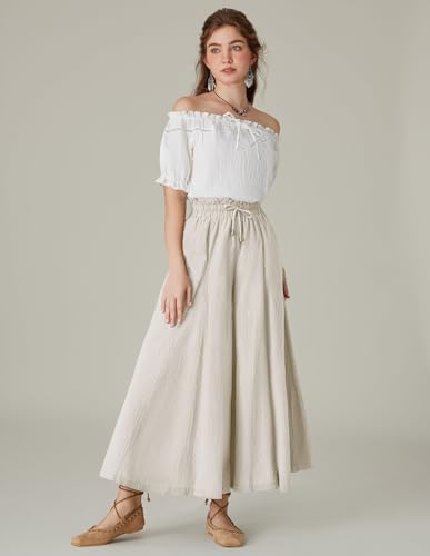 Scarlet Darkness Medieval Flowy Wide Leg Palazzo Pants