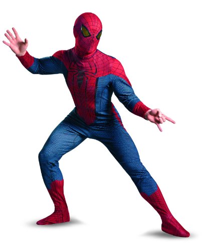 Marvel Spider-Man Deluxe Adult Costume, Red/Blue/Black
