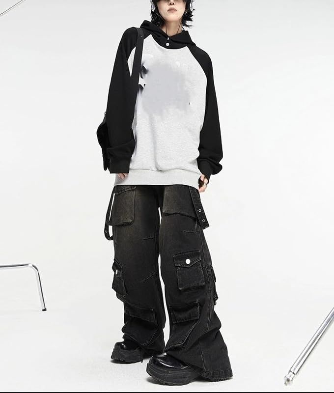 Gothic Wide Leg Cargo Pants Harajuku Streetwear