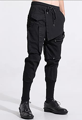 MOKEWEN Men's Gothic Techwear Cargo Pants Black S-5XL