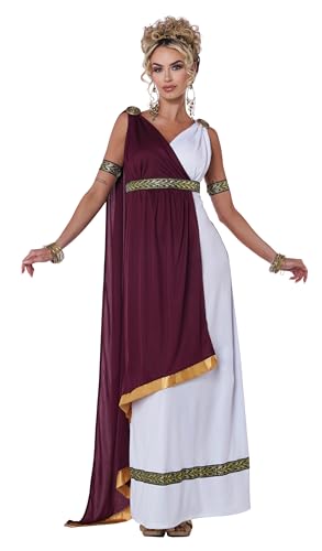 Maroon and White Roman Empress Costume 