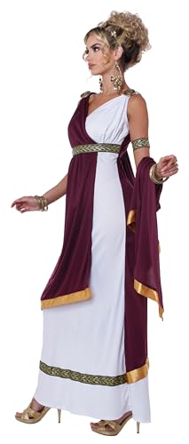Maroon and White Roman Empress Costume 
