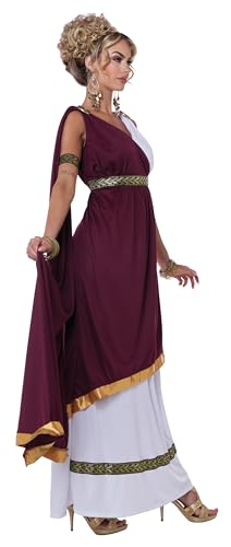 Maroon and White Roman Empress Costume 