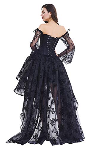 Steampunk Victorian Off Shoulder Corset Top & Skirt