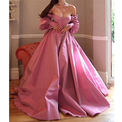 Teal Satin Princess Ball Gown for Women
