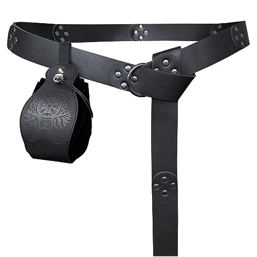 Phoenix Drawstring Pouch & Medieval Rivets Belt Set