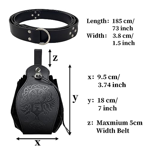 Phoenix Drawstring Pouch & Medieval Rivets Belt Set