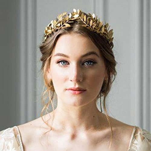 Gold Greek Goddess Leaf Wedding Tiara Headband