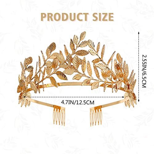 Gold Greek Goddess Leaf Wedding Tiara Headband