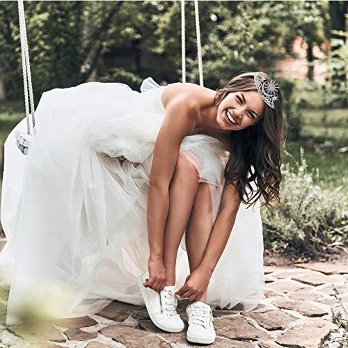 FRCOLOR Star Goddess Crown Moon Tiara Headpiece Silver