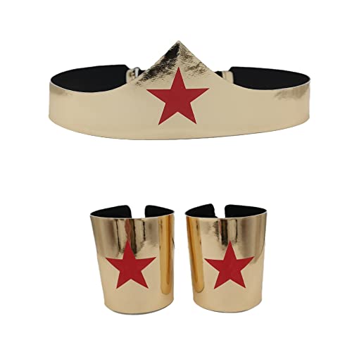 Wonder Woman Star Gold Tiara Set