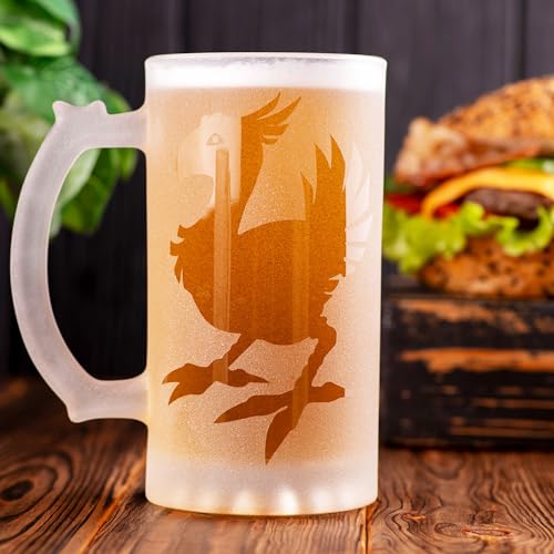Chocobo Glass Beer Mug, 17oz, Gamer Gift