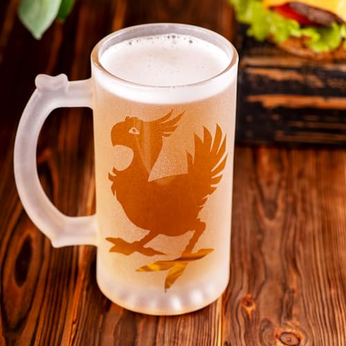 Chocobo Glass Beer Mug, 17oz, Gamer Gift