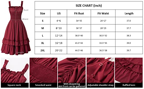 Steampunk Victorian Ruffled High Low Dress - Wine