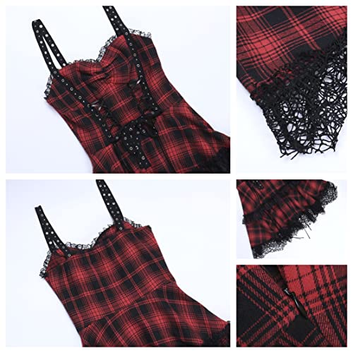 Goth Punk Lace Patchwork Mini Dress