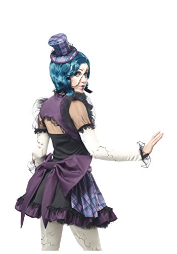 Broken Doll Steampunk Victorian Costume, Purple, X-Small