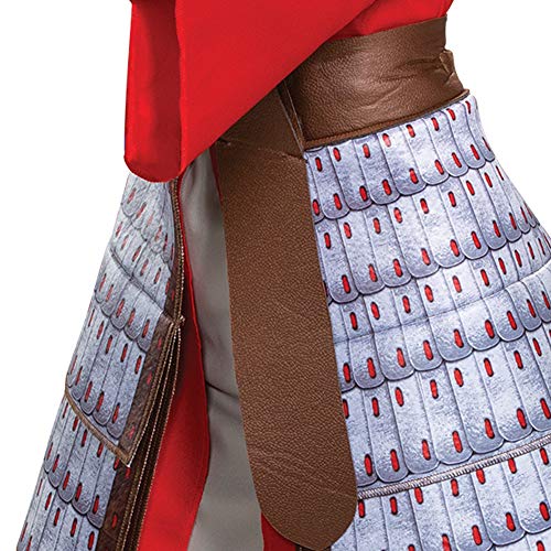 Mulan Hero Deluxe Dress - Red, Size Small