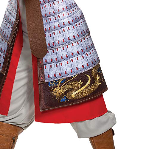 Mulan Hero Deluxe Dress - Red, Size Small