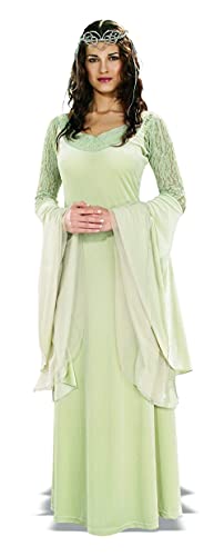 Arwen Deluxe Queen Dress & Tiara, Fantasy Green