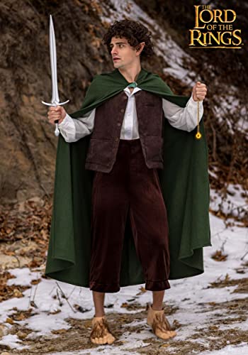 Medieval Frodo Baggins Costume - Dark Green-Large