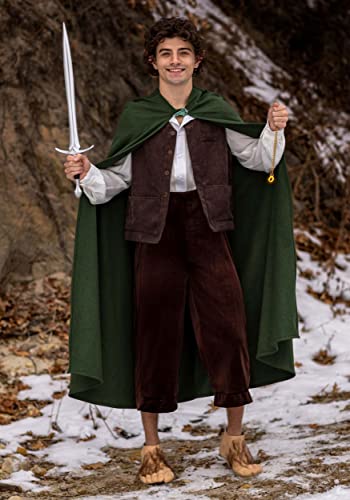 Medieval Frodo Baggins Costume - Dark Green-Large