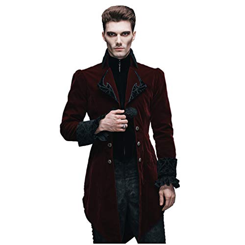 Men's Victorian Gothic 3-Piece Suit Set Black